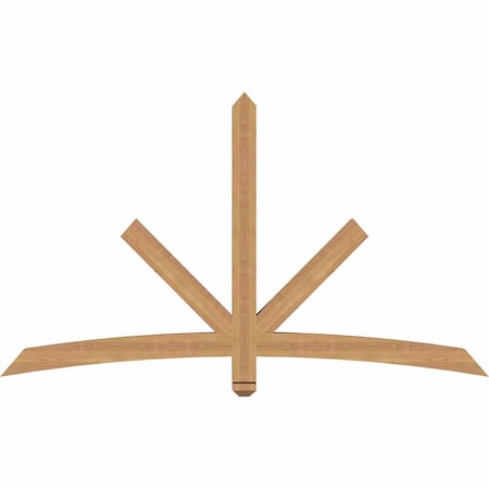 Ekena Millwork Alberta Smooth Timber Gable Bracket, Western Red Cedar, 72"W x 42"H x 3 1/2"D x 3 1/2"F, 14/12 Pitch GBW072X42X0404ALB00SWR